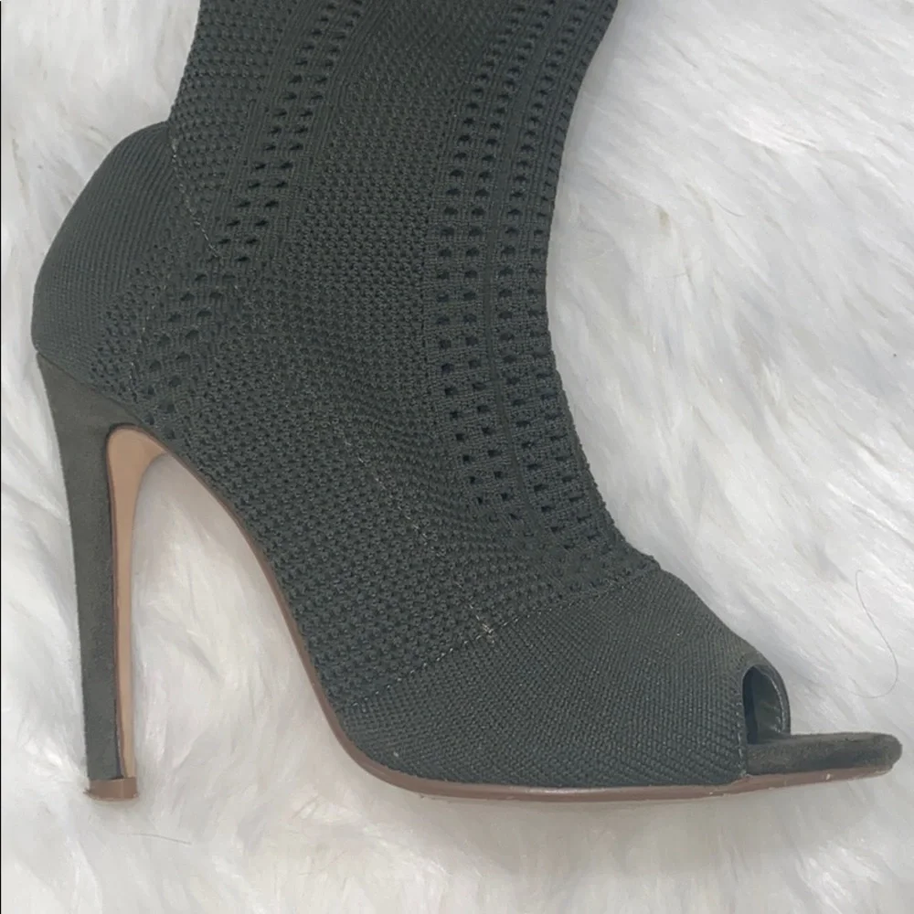 Cape Robbin olive 🫒 Green Peep Toe Over the Knee Boots